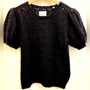 Doen Black Textured Knit Jumper, size M